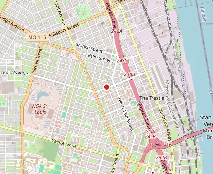 Map showing Crown Candy Kitchen