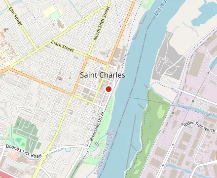 Map showing Tony's On Main Street
