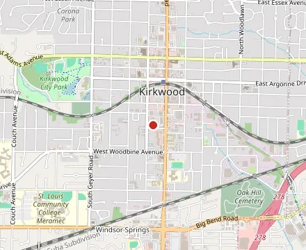 Map showing Citizen Kane's Steak House
