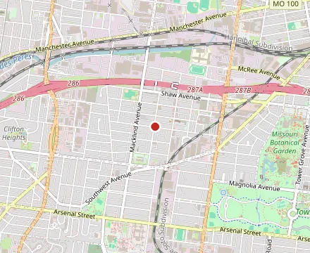 Map showing Mama's On The Hill