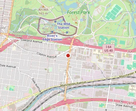Map showing Courtesy Diner