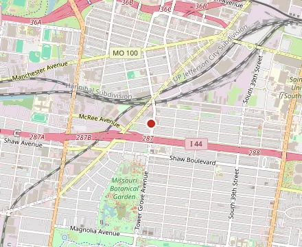 Map showing Union Loafers Cafe and Bread Bakery