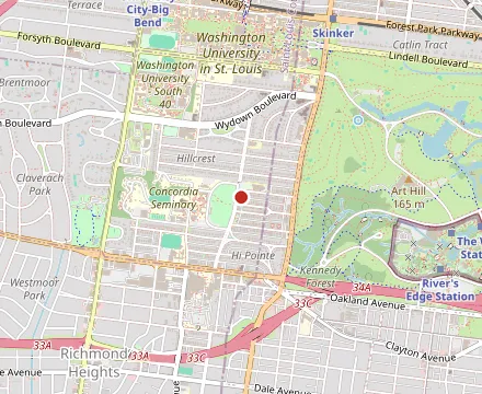Map showing Louie