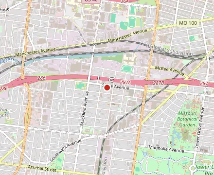 Map showing Charlie Gitto's On the Hill