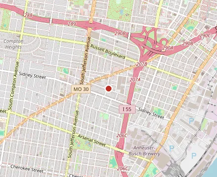 Map showing Blues City Deli